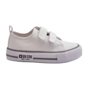 Children's Velcro Sneakers Big Star LL374016 White