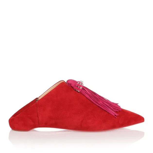 Christian Louboutin Medinana Flat red suede slipper