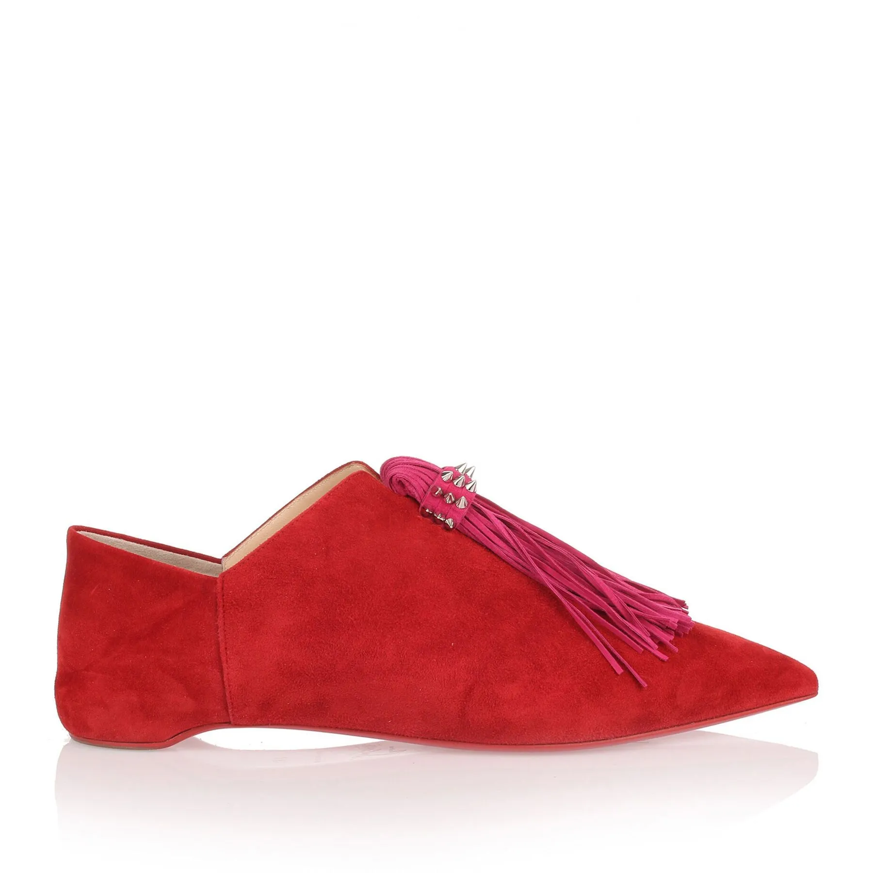 Christian Louboutin Medinana Flat red suede slipper