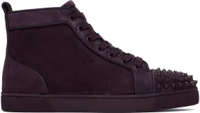 Christian Louboutin Purple Lou Spikes Sneakers