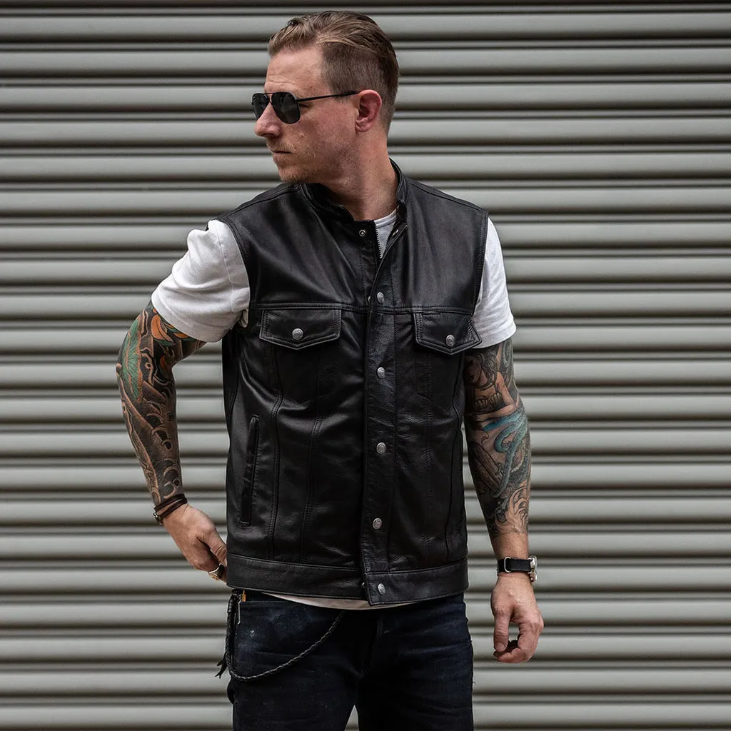 Cockpit USA X Slightly Alabama Leather Moto Vest