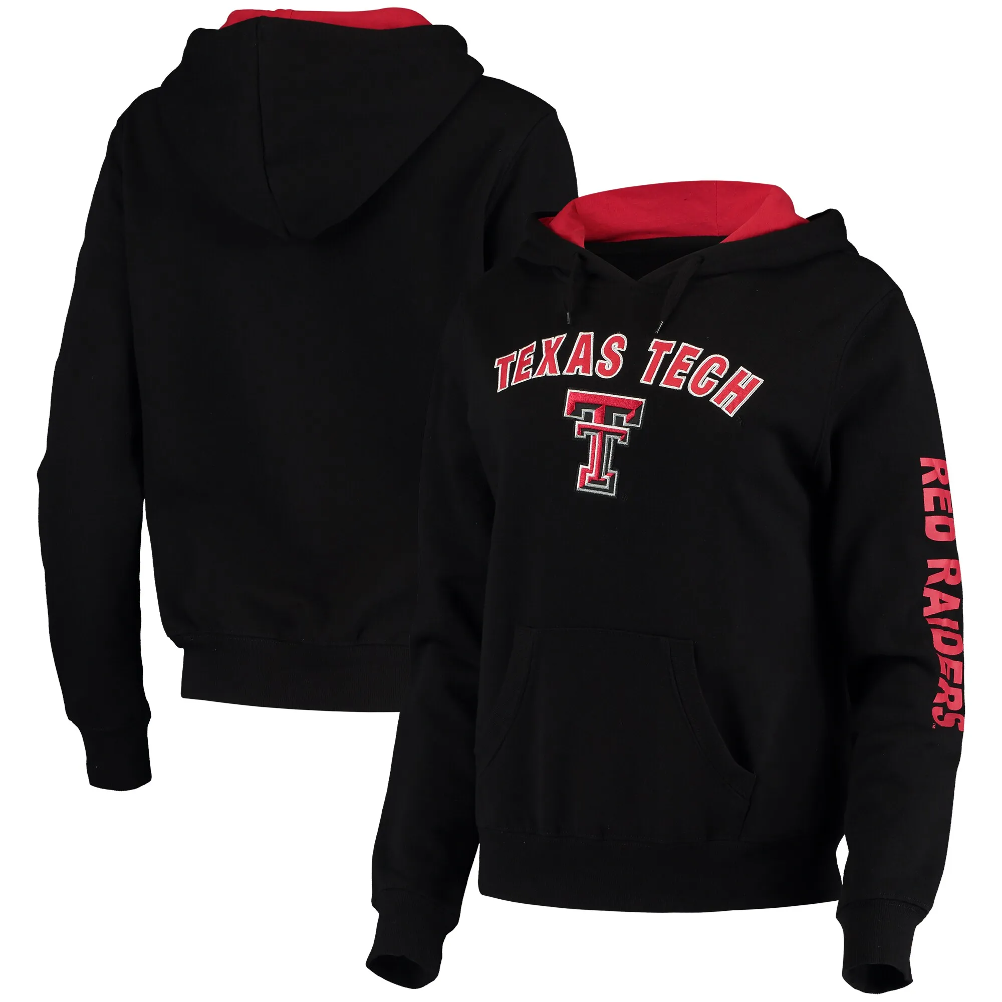 Colosseum Texas Tech Red Raiders Women's Black Loud and Proud Pullover Hoodie