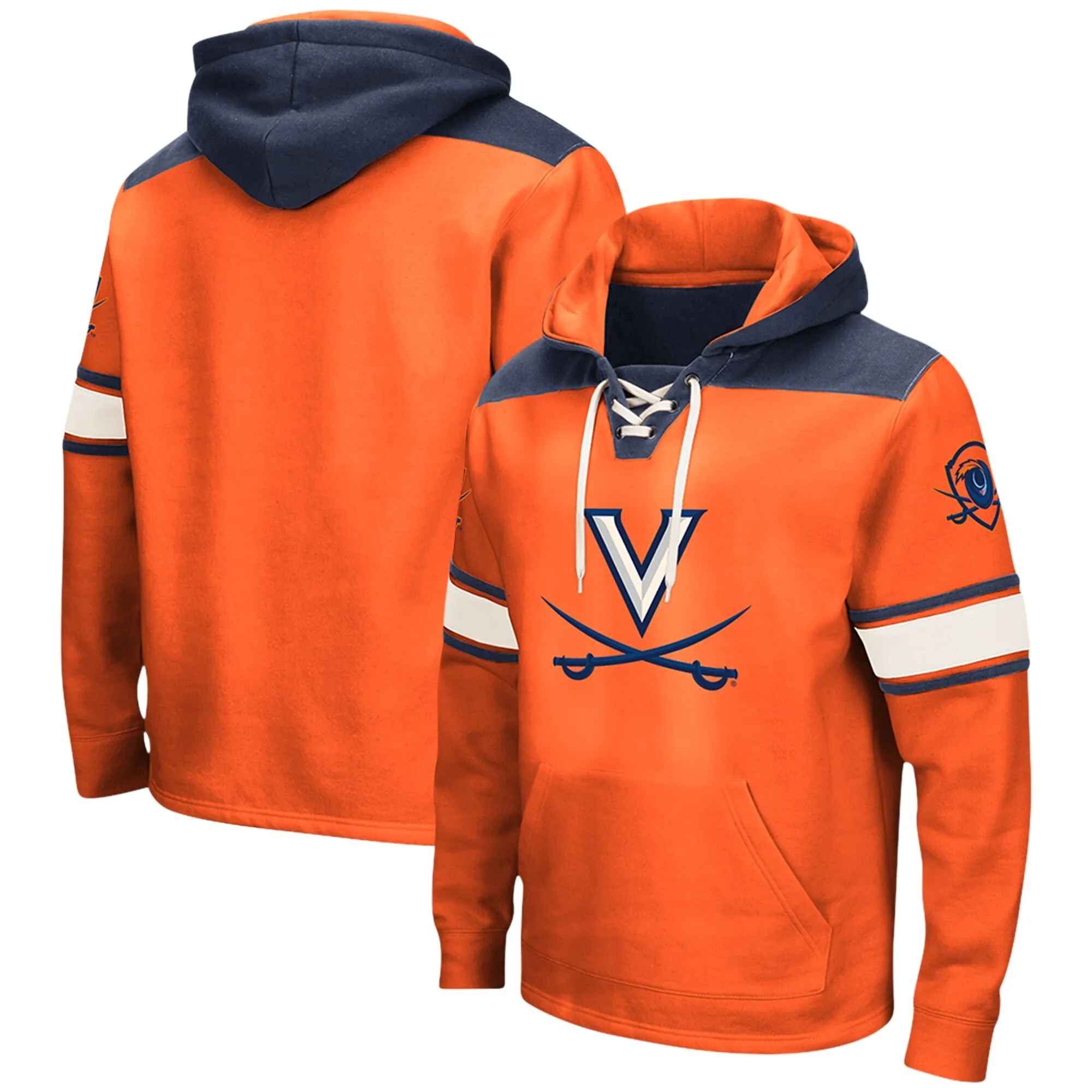 Colosseum Virginia Cavaliers Orange 2.0 Lace-Up Pullover Hoodie