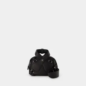 Courreges  X Loop Baguette Bag in Black Leather