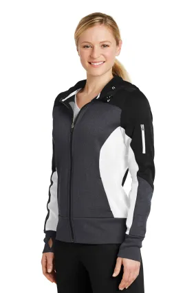 Crux - Sport-Tek Ladies Tech Fleece Colorblock Full-Zip Hooded Jacket (LST245)