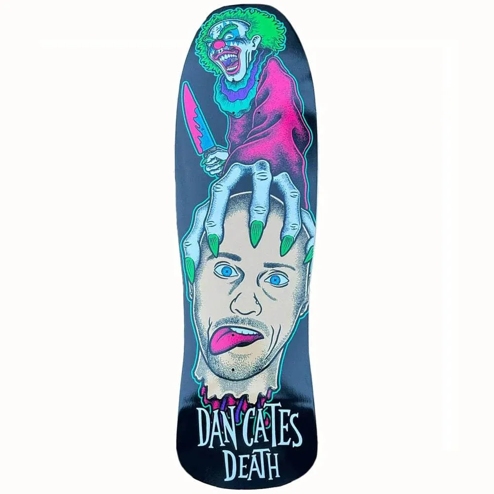 Death Skateboards Dan Cates Kill Clown Shaped Skateboard Deck 9.375