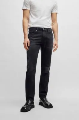 Delaware Black slim-fit jeans in stretch denim