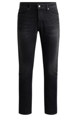 Delaware Black slim-fit jeans in stretch denim