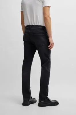 Delaware Black slim-fit jeans in stretch denim