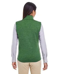 Devon & Jones Newbury Melange Fleece Vest DG797W Forest Heather