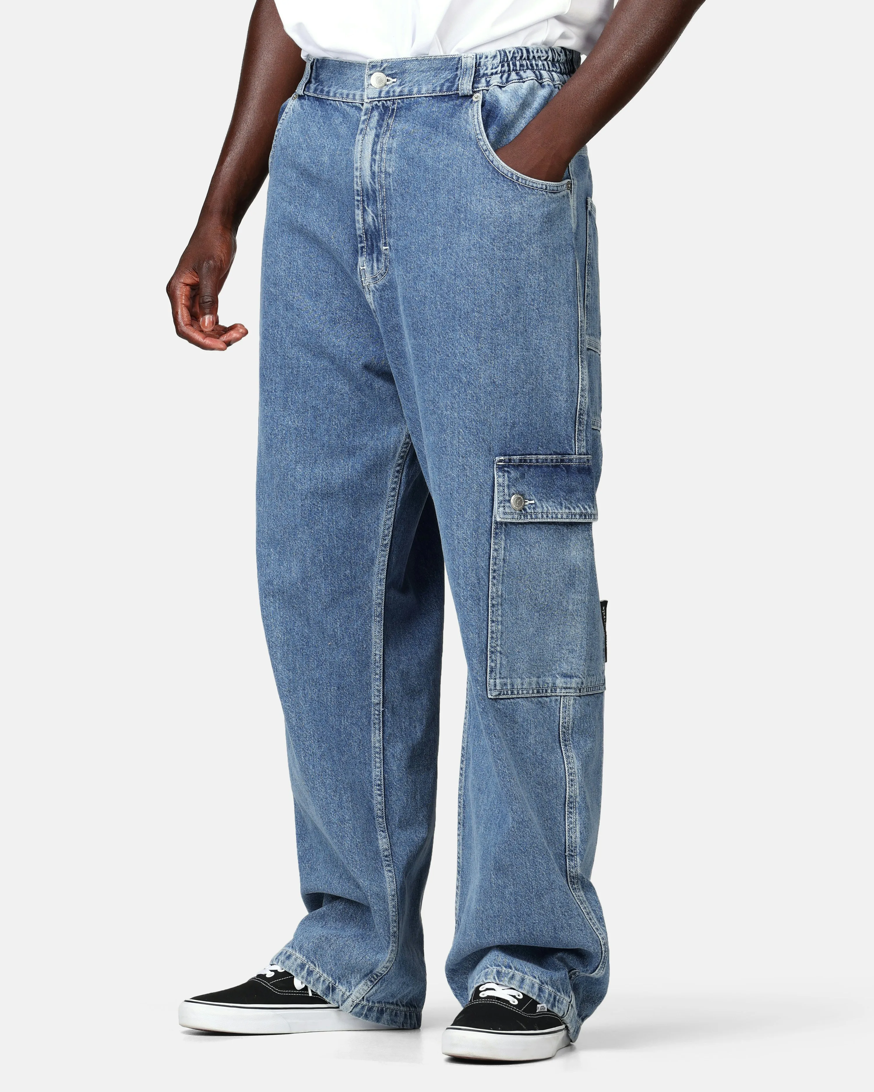 District 46 Shoplifter Cargo Jeans Blue | Men | Junkyard