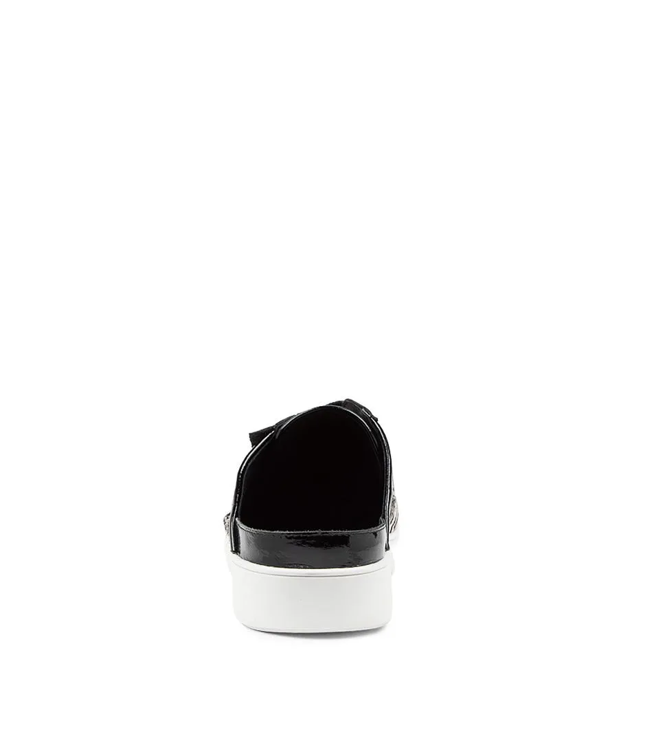 DJANGO & JULIETTE Lysa Big Black White Leather Sneakers Zebra