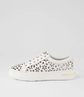 DJANGO & JULIETTE Wolins White Leather Sneakers