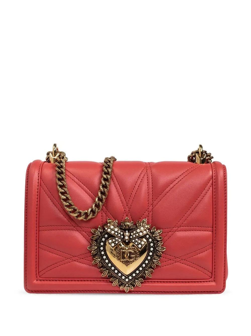 Dolce & Gabbana medium Devotion leather shoulder bag - Red