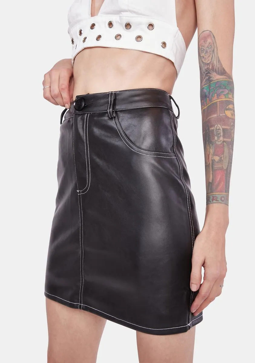 Emile Vegan Leather Skirt-