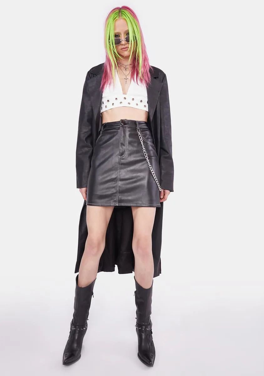 Emile Vegan Leather Skirt-