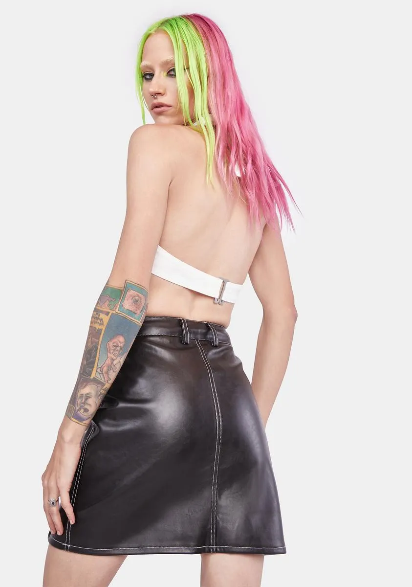 Emile Vegan Leather Skirt-