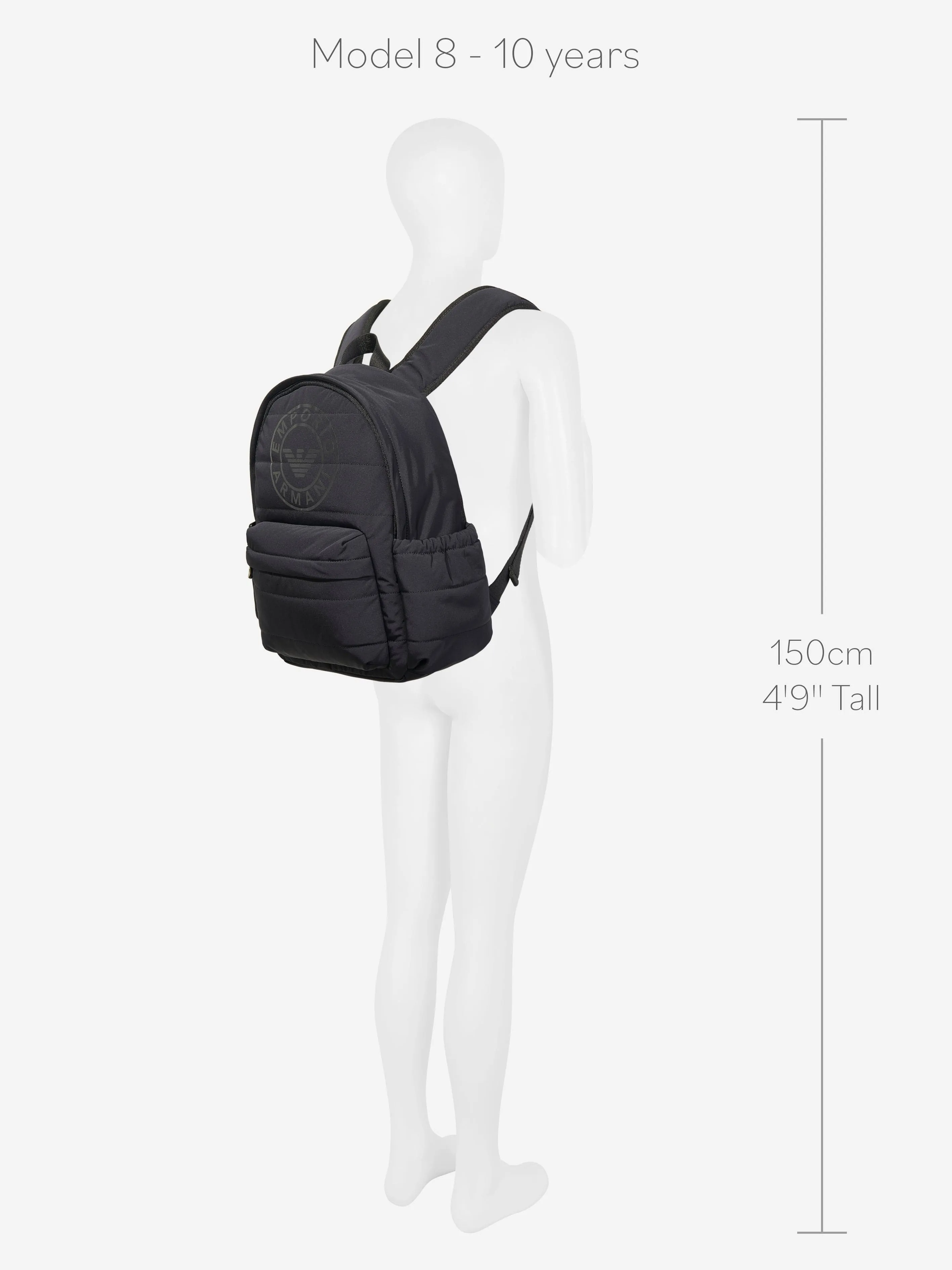 Emporio Armani Boys Logo Backpack in Navy (37cm)