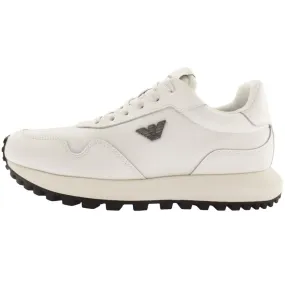 Emporio Armani Logo Trainers Off White