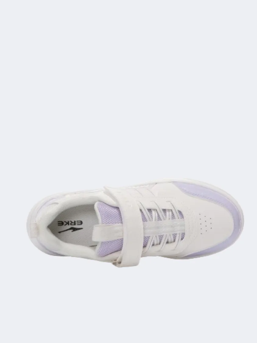 Erke Skateboard Gs-Girls Lifestyle Shoes White/Thistle