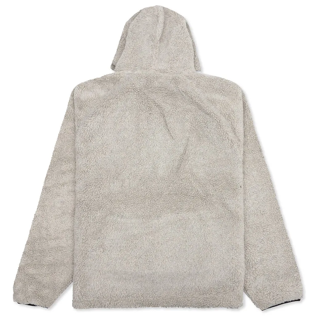 Essentials Polar Fleece Half Zip Hoodie - Dark Oatmeal