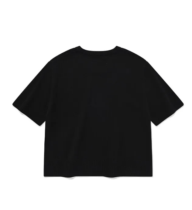 Fallett  |Street Style U-Neck Plain Cotton Logo V-neck & Crew neck