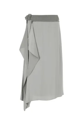 Fendi Grey Satin Skirt