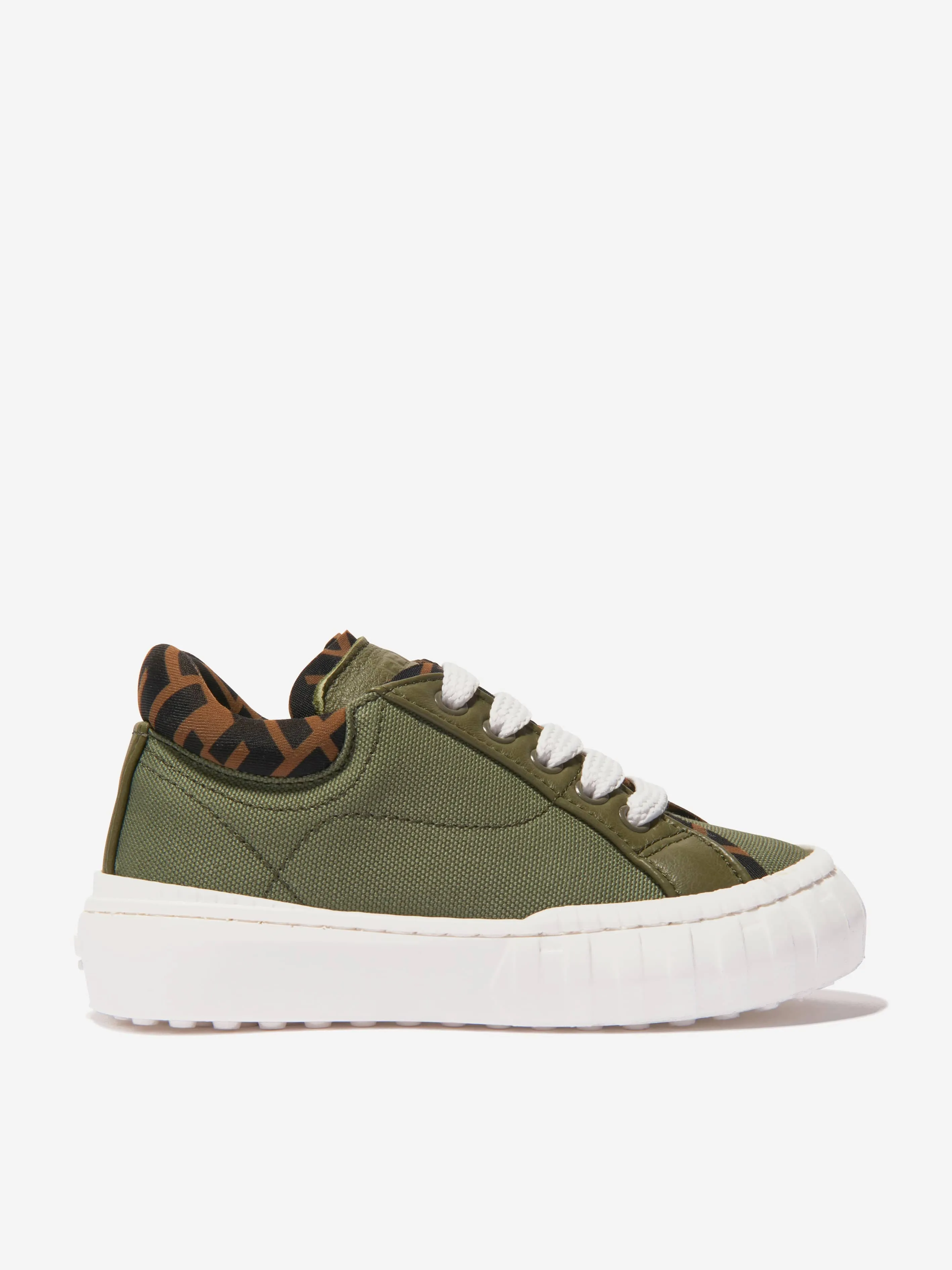 Fendi Unisex Canvas FF Logo Trainers