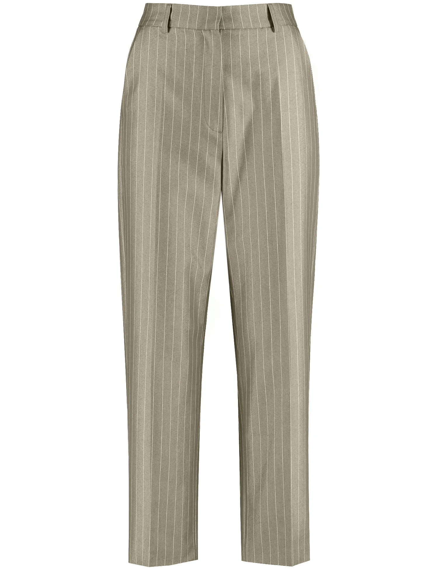 Fine 7/8-length pinstripe trousers in a straight fit