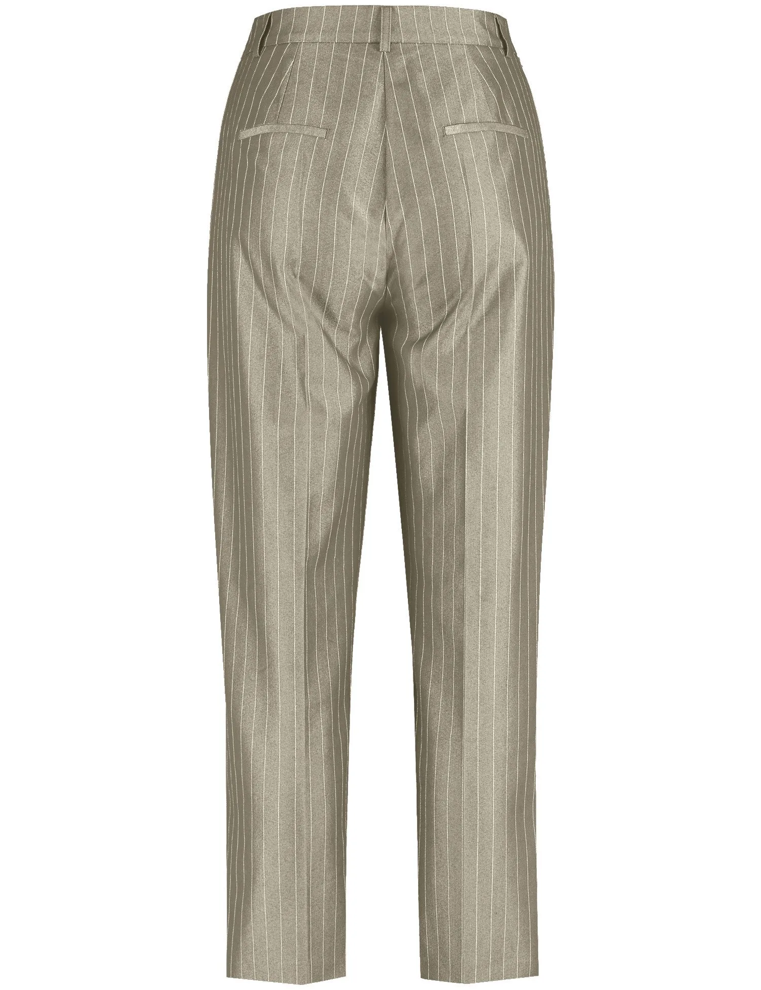 Fine 7/8-length pinstripe trousers in a straight fit