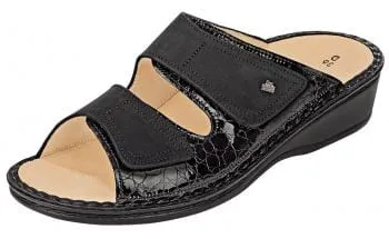 Finn Comfort Womens Jamaika-Soft Sandals - Frog/Buggy Schwarz