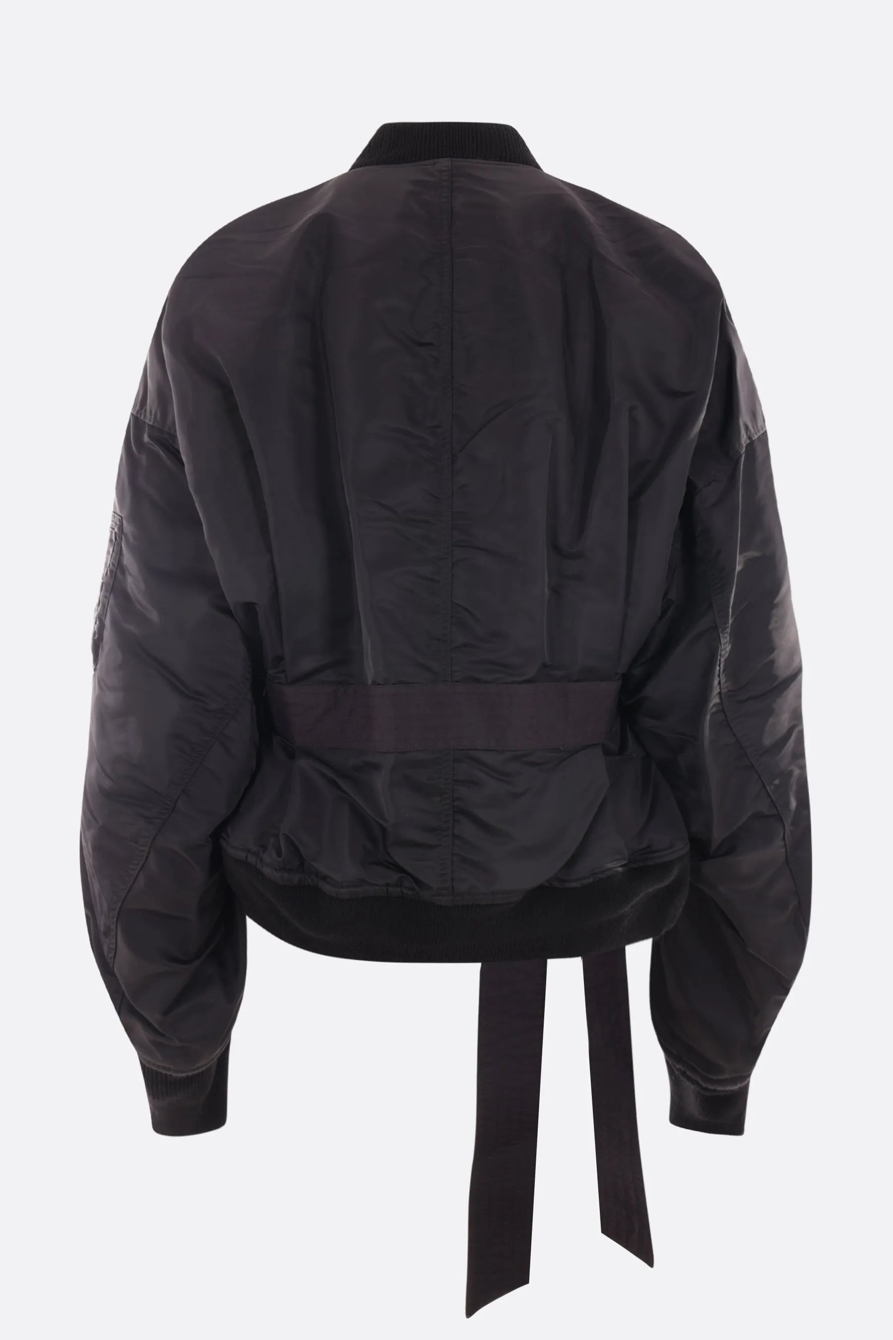 Flight nylon oversize bomber jacket