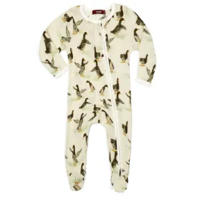 Footed Romper, Duck