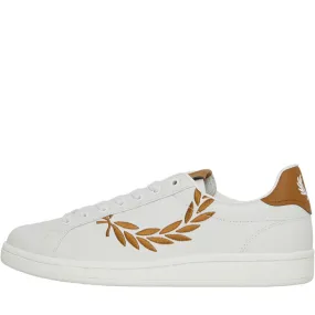 Fred Perry B721 Leather Trainers Porcelain