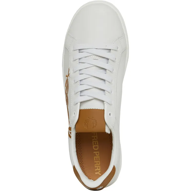 Fred Perry B721 Leather Trainers Porcelain