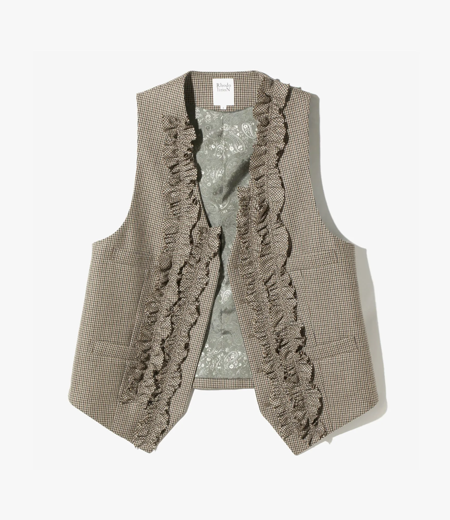 Frill Vest – Houndstooth
