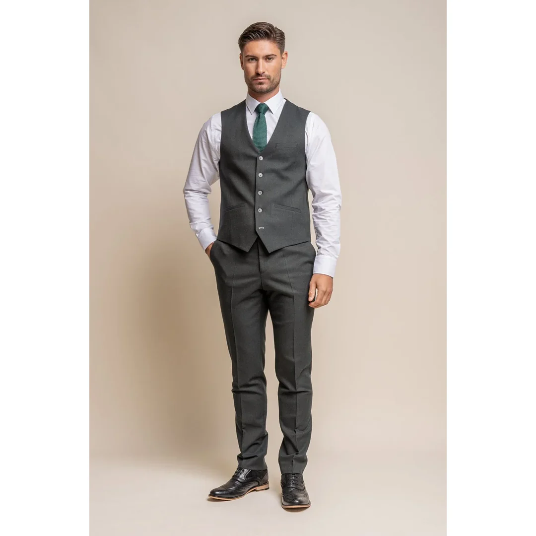 Furious - Men's Dark Olive Formal Waistcoat