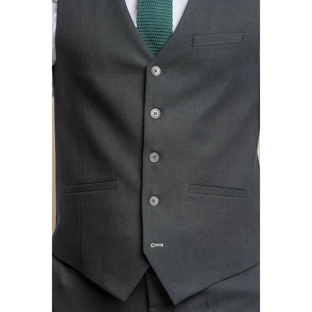 Furious - Men's Dark Olive Formal Waistcoat