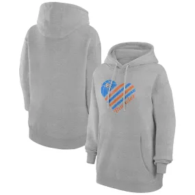 G-III 4Her by Carl Banks  Oklahoma City Thunder Women's Heather Gray  Heart Pullover Hoodie