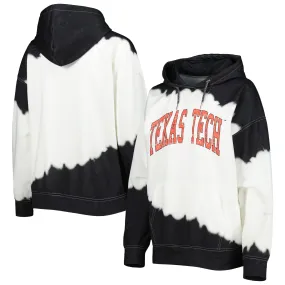 Gameday Couture Texas Tech Red Raiders Women's White/Black For the Fun Double Dip-Dyed Pullover Hoodie