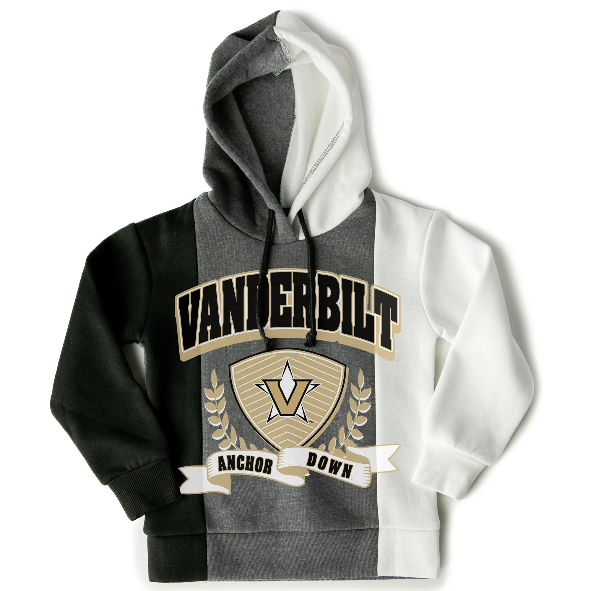 Gameday Couture  Vanderbilt Commodores Girls Youth Black Hall Of Fame Color Block Pullover Hoodie