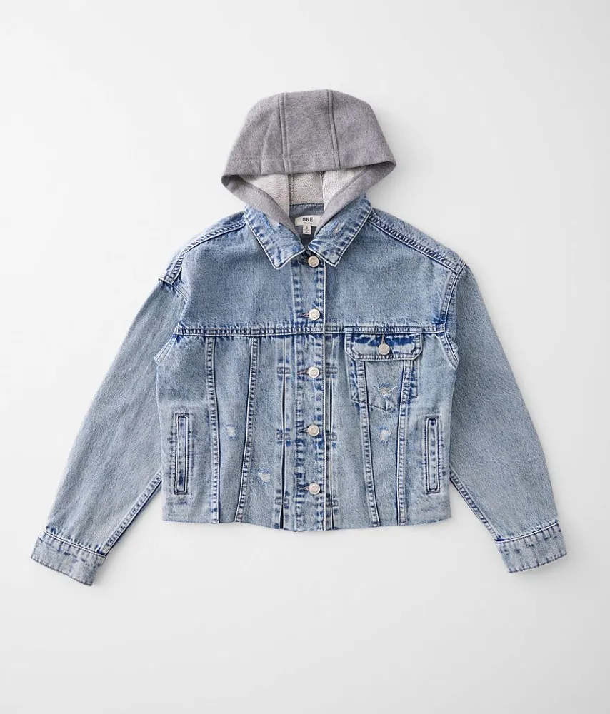 Girls - BKE Hooded Denim Jacket