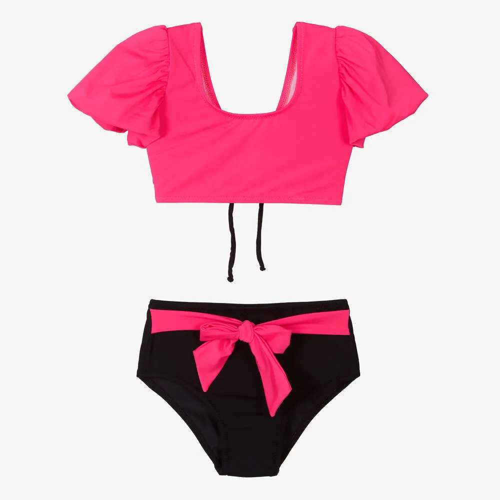 Girls Pink & Black Bikini (UV50)