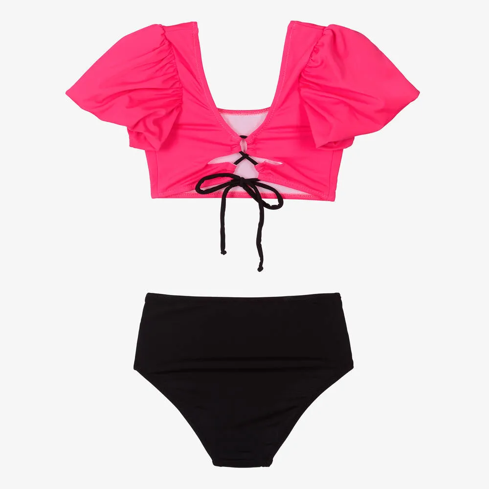 Girls Pink & Black Bikini (UV50)