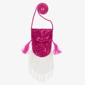 Girls Pink Sequinned Bag (18cm)