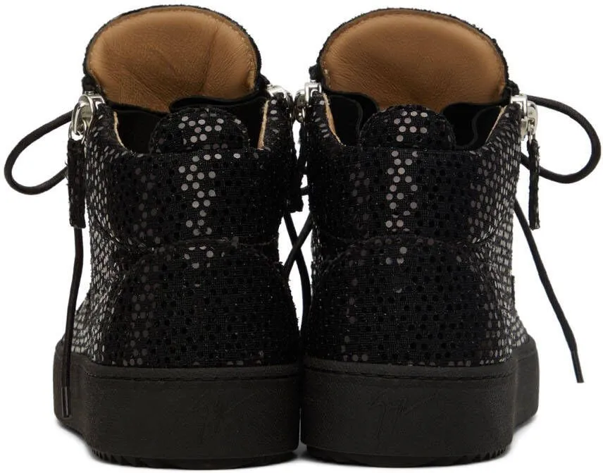 Giuseppe Zanotti Black & Gold Kriss Sneakers