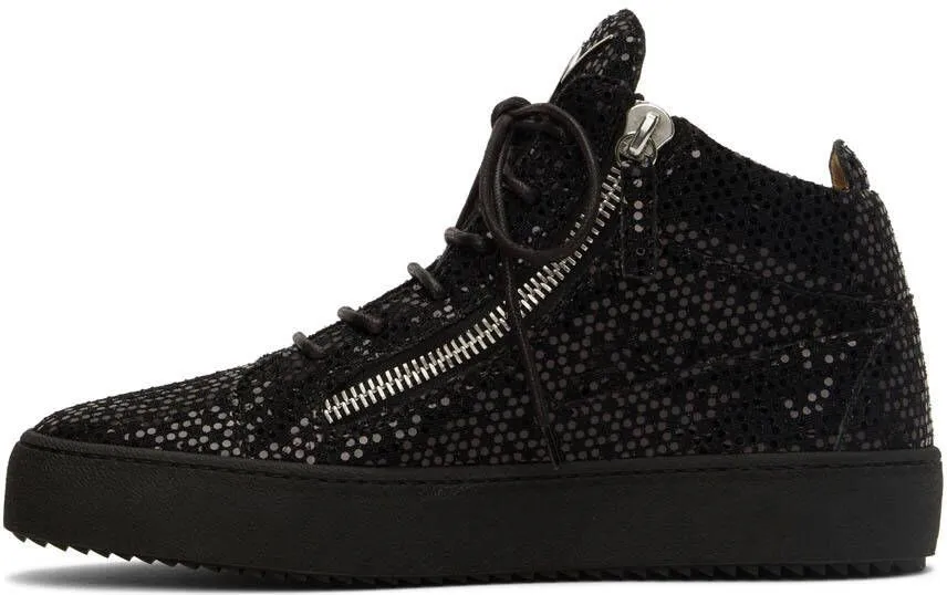 Giuseppe Zanotti Black & Gold Kriss Sneakers