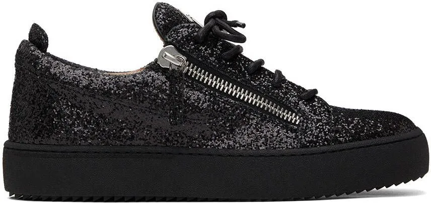 Giuseppe Zanotti Black Glitter Frankie Sneakers