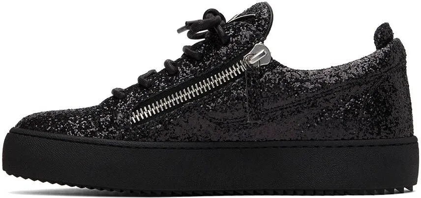 Giuseppe Zanotti Black Glitter Frankie Sneakers