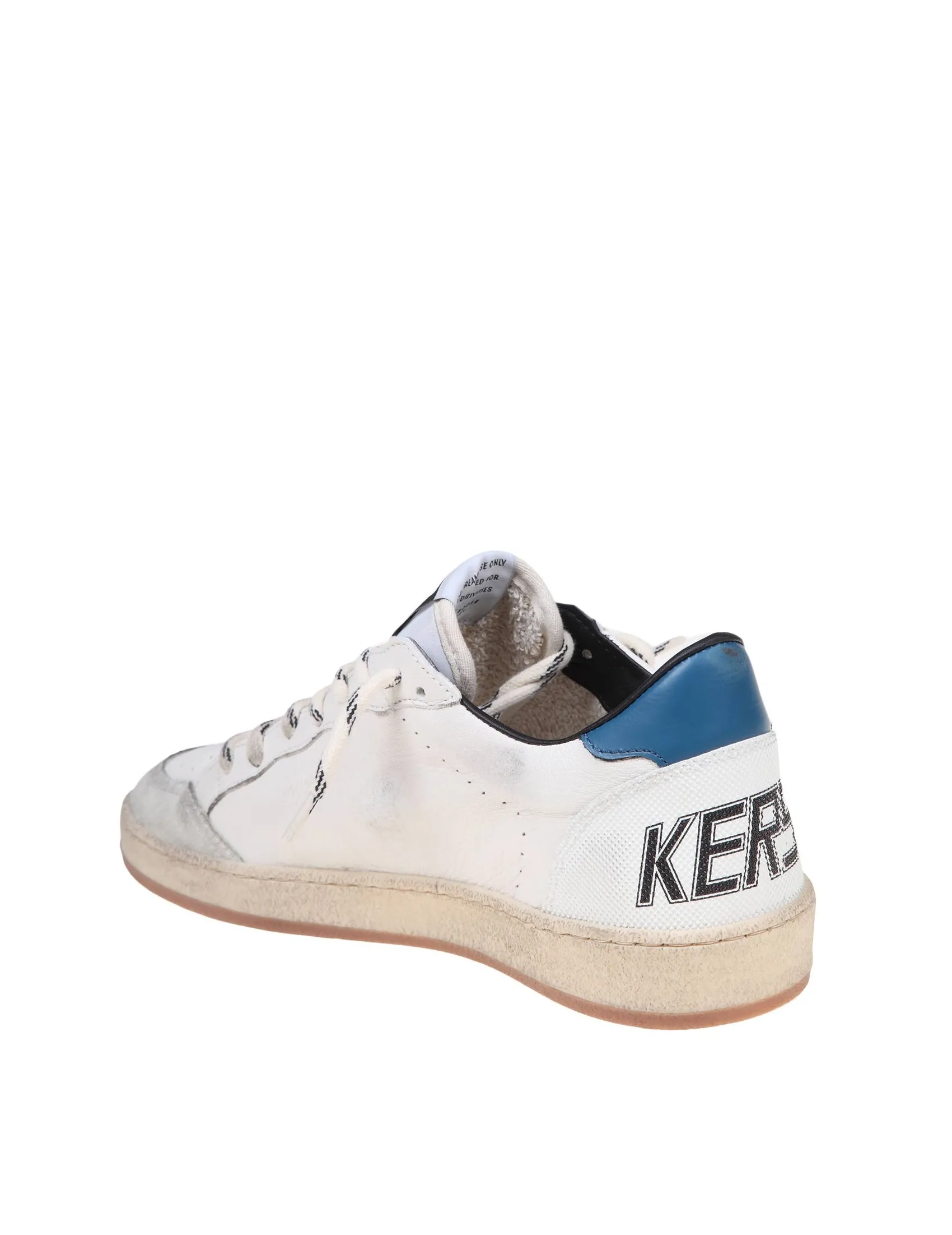 GOLDEN GOOSE BALLSTAR SNEAKERS IN WHITE LEATHER AND SUEDE